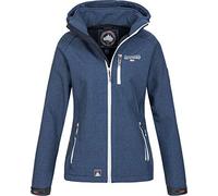 Geographical Norway Tassima Veste softshell à capuche amovible, pour femme, fonctionnelle, bleu, M