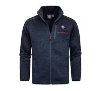 Geographical Norway Tavid Men - Polaire Homme Chaude Epaisse Fermeture Zip - Veste Sweats Hiver Chaud Hommes Doux - Sweat Douce Doublure Longues Manches (Marine S)