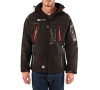 Geographical Norway Homme Coque Souple Fonctionnel Veste d'extérieur Hydrofuge - Noir, L