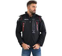 Geographical Norway TECHNO BELL BLACK Homme softshell Souple Fonctionnel Veste d'extérieur Hydrofuge (XL)
