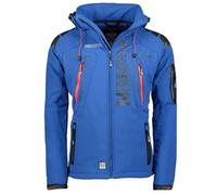 Geographical Norway TECHNO MEN Veste softshell imperméable pour homme à capuche pour homme respirant extérieur veste d'hiver coupe-vent activités extérieures idéales, Bleu électrique, XXL