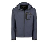 Geographical Norway texshell men Veste Softshell Capuche Homme Impermeable - Manteau Outdoor Blouson Coupe Vent Tactique Resistant - Randonnee Ski Automne Hiver Printemps (Bleu L)