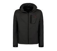 Geographical Norway texshell men Veste Softshell Capuche Homme Impermeable - Manteau Outdoor Blouson Coupe Vent Tactique Resistant - Randonnee Ski Automne Hiver Printemps (Gris fonce L)
