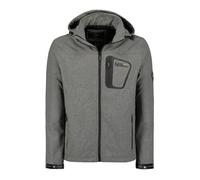Geographical Norway texshell men Veste Softshell Capuche Homme Impermeable - Manteau Outdoor Blouson Coupe Vent Tactique Resistant - Randonnee Ski Automne Hiver Printemps (Gris clair XL)