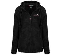 Geographical Norway Tilda Lady Polaire Chaude Femme Chaude Fermeture Zip - Veste Automne Hiver Printemps Chaud Femmes - Longues Manches Pull Fourrure Doux Confort Outdoor (Noir 2XL)