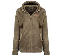 Geographical Norway Tilda Lady Polaire Chaude Femme Chaude Fermeture Zip - Veste Automne Hiver Printemps Chaud Femmes - Longues Manches Pull Fourrure Doux Confort Outdoor (Taupe L)