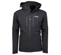 Geographical Norway Timmex Men - Veste Homme Softshell Capuche Impermeable - Manteau Polaire Blouson Coupe Vent Resistant Travail - Vetement Randonnee Ski Automne Hiver Printemps (Marine XL)