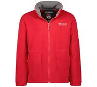 Geographical Norway Torleon Men Polaire Epaisse Homme Chaude Fermeture Zip - Veste Sweats Hiver Chaud Hommes Doux - Sweat Doublure Longues Manches - Ideal Automne Hiver (Rouge Gris Fonce XL)