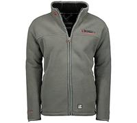 Geographical Norway Ubolt Veste polaire chaude pour homme avec doublure en fourrure Taille S à XXL, gris, S