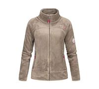 Geographical Norway UPALINE Lady - Polaire Chaude Douce Femme Confortable - Veste Hiver Chaud Femmes Doux - Sweat Epais Longues Manches - Pull Parfait Fourrure Confort Taupe S