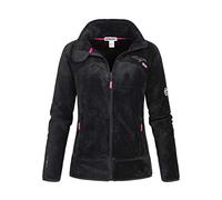 Geographical Norway UPALINE Lady - Polaire Chaude Douce Femme Confortable - Veste Hiver Chaud Femmes Doux - Sweat Epais Longues Manches - Pull Parfait Fourrure Confort (S, Noir)