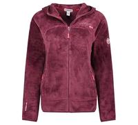 Geographical Norway Upalood Lady - Polaire épaisse Femme Chaude Capuche Fermeture Zip - Veste Automne Hiver Printemps Chaud Femmes - Longues Manches Vetement Pull Fourrure Doux Confort (Bordeaux XL)