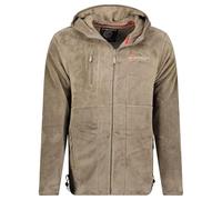 Geographical Norway Upload Men - Polaire Epaisse Homme Chaude Fermeture Zip - Veste Sweats Hiver Chaud Hommes Doux - Sweat Doublure Longues Manches - Automne Hiver (Taupe L)