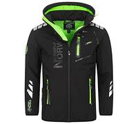 Geographical Norway Vantaa - Veste softshell d'extérieur - Imperméable et respirante, coupe-vent - Pour homme, Noir 02, S