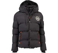 Geographical Norway VERVEINE BELL Men - Veste homme hiver - Doudoune/Blouson sportswear coupe-vent - Parka/Manteau avec capuche - Vetement manches Longues (M, Dark Grey)