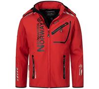 Geographical Norway - Veste d'extérieur softshell pour homme - Fonctionnelle et déperlante - Avec capuche Urbandreamz, Red RO, L