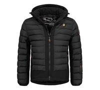 Geographical Norway Veste d'hiver matelassée à capuche Parka d'extérieur matelassée FvS Production H-H, Noir , L