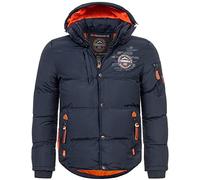 Geographical Norway Veste d'hiver matelassée pour homme Parka vervieine, bleu marine, XXL