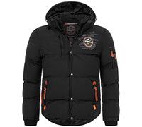 Geographical Norway Veste d'hiver matelassée pour homme Parka vervieine, Noir, M