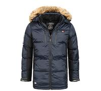 Geographical Norway Veste d'hiver pour homme Parka Veste de randonnée à capuche H-261, bleu marine, XXXXXL