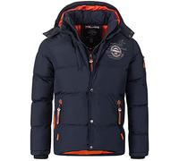 Geographical Norway Veste matelassée d'hiver pour homme - Anorak chaud doublé - Veste de ski et de snowboard pour l'hiver/automne en pack avec bonnet UD, 4XL