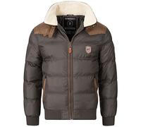 Geographical Norway Veste matelassée d'hiver pour homme - Anorak chaud doublé - Veste de ski et de snowboard pour l'hiver/automne en pack avec bonnet UD, 5XL