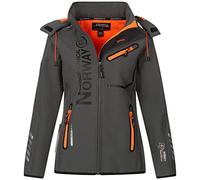Geographical Norway Veste softshell fonctionnelle pour femme IMS Edition Sport imperméable avec urbandreamz Beanie S, M, L, XL, XXL, Rev Darkgrey/orange, XXL