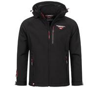Geographical Norway Veste softshell pour homme - Automne - Hiver - Pluie - Pour l'extérieur - Transition, Noir , XXL
