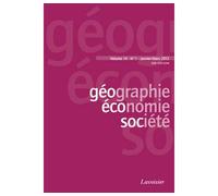Geographie economie societe vol 14 n 1 janviermars 2012 - Collectif - Technique Et Documentation - broché - Livre