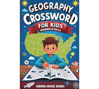 Geography Crossword Puzzles for Kids: Crossword Puzzles with Easy to Read Print about United States vol. 1 and More | 6x9 inches, 120 pages | 50+ Puzzles... Gift for Vacations, Holidays and Relaxation