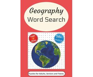 Geography Word Search Puzzle Book: Word Search with Easy to Read Print about Geography, Earth, Our Planet and more | 6x9 inches, 110 pages | 54+ Puzzles... Gift for Vacations, Holidays and Free Time