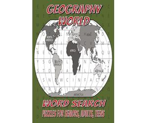 Geography World Word Search: Puzzles with easy to read print about mountains, rivers, topographical features and more. | 6x9 inches | 110 pages | 50+ ... explorers, vacations, holidays and relaxation