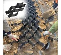 Géogrille, Dalle de Gravier en polyéthylène de 2 Pouces - Dalle géogrille Flexible pour aménagement paysager, stabilisateur d'allées et de chemins (Dimensions : 2 m x 2 m / 6,5 pi x 6,5 pi)