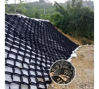 Géogrille, Dalle de terrassement en polyéthylène perméable de 5 cm de Profondeur pour Murs de soutènement, silos de Stockage de Terre, stabilisation d'accotements et d'autoroutes (1 x 2 m /