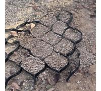 Géogrille de Sol de 5 cm d'épaisseur - Stabilisateur de Gravier Noir pour pentes, Dalles de Gazon en Plastique perméable pour allées et parkings, 1 m x 7 m