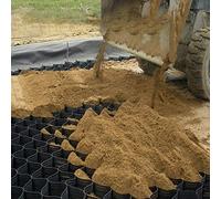 Géogrille en nid d'abeille de 5 cm, Grille de Gravier Pliable pour allée de Jardin, kit de Base pour abri de Jardin, adaptée à la prévention des glissements de Terrain (Taille : 2 x 6 m/6,6