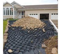 Géogrille Extensible Anti-érosion, 2 Pouces/4 Pouces d'épaisseur, Haute densité, Pliable et Extensible, Maille de Support de Sol géogrille pour extérieur, terrasse, Talus (H 10 cm, 1 x 3 m)