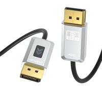GeoHN.G Câble DisplayPort 2.1 à Fibre Optique 10M, Câble AOC DP 2.1 40Gbit/s [16K@30Hz, 8K@60Hz, 4K@240Hz], Prise en Charge UHBR10/HDR/HDCP, FreeSync G-Sync pour Moniteur de jeu 4090 Carte Graphique