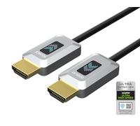 GeoHN.G Câble HDMI 2.1 8K 20 m, certifié 48 Gbps Ultra High Speed HDMI 2.1 8K @ 60 Hz 4K @ 120 Hz Dynamique/HDR10/eARC/HDCP 2.2&2.3/3D, compatible avec RTX3090/PS5/Roku TV/HDTV/Blu-ray