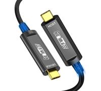 GeoHN.G Câble USB C vers USB C Fibre Optique 20M, 10Gbps Active Optical USB 3.2 Gen2 avec Puce Allemande SiliconLine, Longue Distance pour Machine Vision, Caméra 4K Logitech, VR/AR, Vidéoconférence