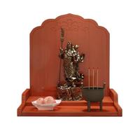 GeOinQL étagère d'autel Bouddhiste, Table d'autel de sanctuaire de Support de Statue de Bouddha fixé au Mur, Table d'encens de Niche Bouddhiste de prière en Bambou,