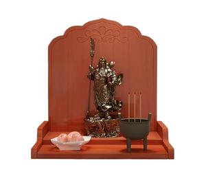 GeOinQL étagère d'autel Bouddhiste, Table d'autel de sanctuaire de Support de Statue de Bouddha fixé au Mur, Table d'encens de Niche Bouddhiste de prière en Bambou,