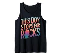 Géologie Ce garçon s'arrête à la Recherche de rochers Débardeur