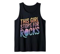 Géologie Cette Fille s'arrête pour trouver des rochers Débardeur