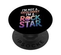 Géologie Je ne suis Pas géologue Je suis Une Rock Star PopSockets PopGrip Adhésif