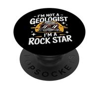 Géologie Je ne suis Pas géologue Je suis Une Rock Star PopSockets PopGrip Adhésif