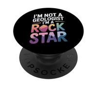 Géologie Je ne suis Pas géologue Je suis Une Rock Star PopSockets PopGrip Adhésif