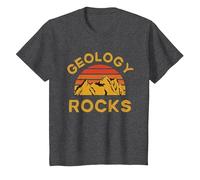 Geology Rocks Collector Funny Geoscience Professeur T-Shirt, Enfant, Chiné Foncé, 6 Ans