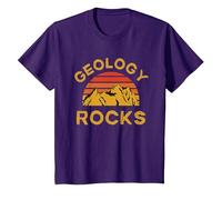 Geology Rocks Collector Funny Geoscience Professeur T-Shirt, Enfant, Violet, 6 Ans