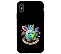 Geology Rocks My World Cute Earth Crystals Science Lover Coque pour iPhone X/XS